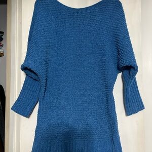 Pink Rose Women's Blue Crew Neck Sweater